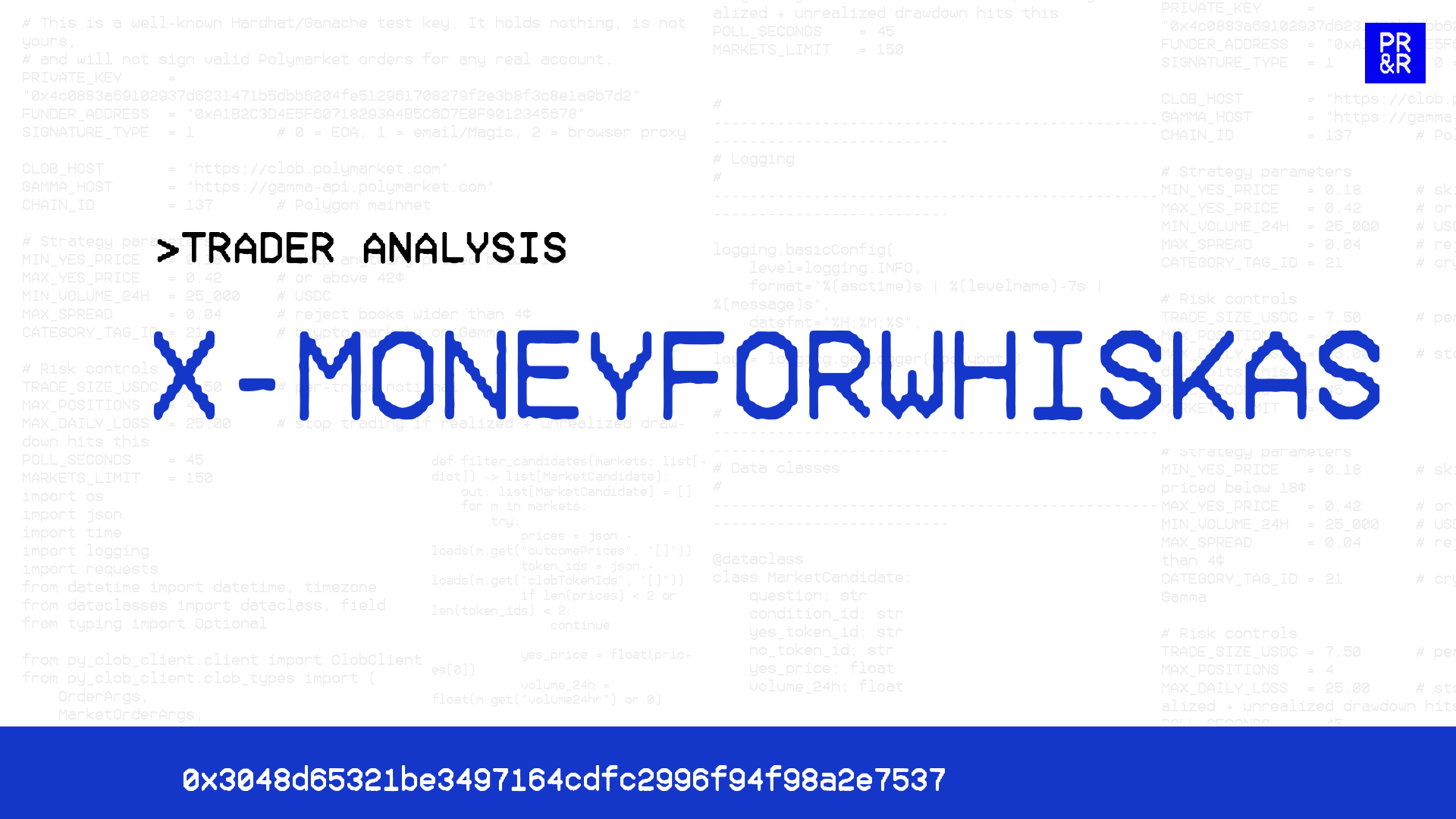X-MoneyForWhiskas trader analysis